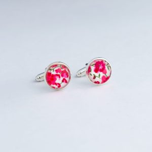 Boutons de manchette en Liberty Phoebe rose