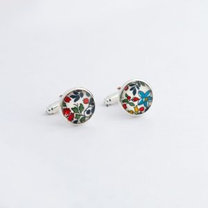 Boutons de manchette en Liberty Katie & Millie multicolore
