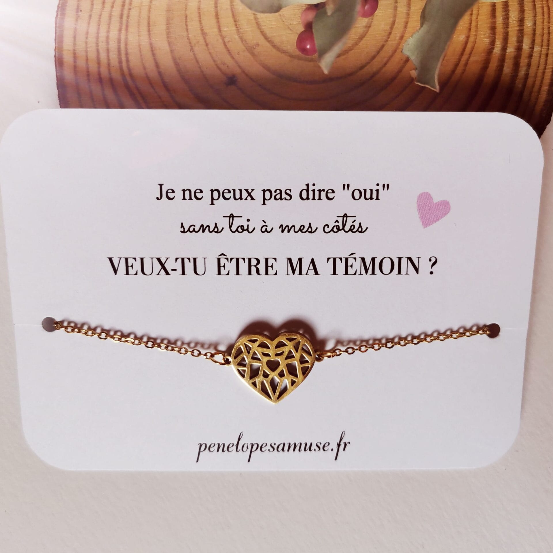 Carte bracelet "Demande de témoin"