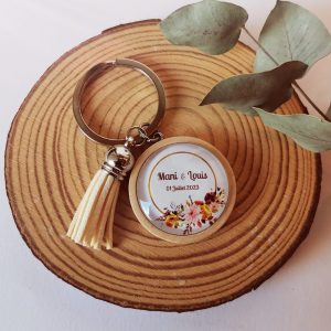 Porte-clés "Fleurs séchées"