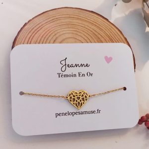 Carte bracelet "Témoin en Or"