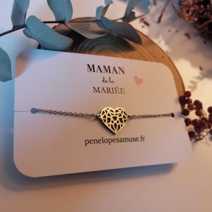 Carte bracelet "Maman de la mariée"