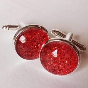 Boutons de manchette rouge