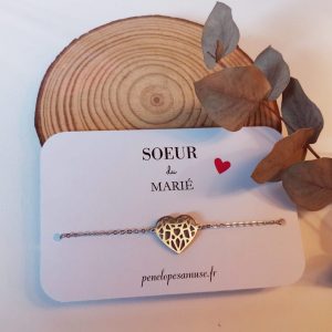 Carte bracelet "Soeur du Marié"