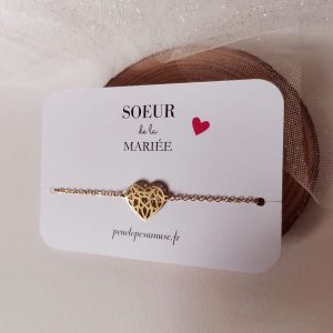 Carte bracelet "Soeur de la Mariée"