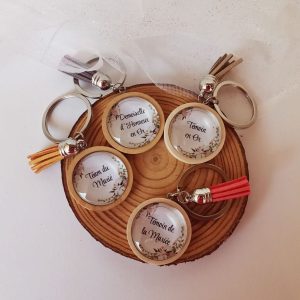 Porte clés "Témoin et Demoiselle d'Honneur" thème Adèle